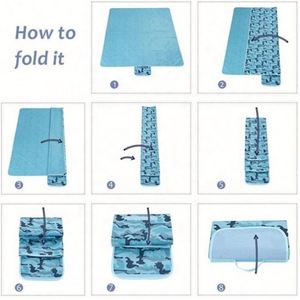Factory Directly Wholesale Extra Large Foldable Lightweight Durable Waterproof Sand Proof Hiking Picnic <b>Beach</b> Mat <b>Blanket</b> - Product Image 5
