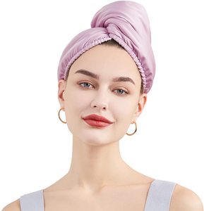 Satin hai lớp thấm mũ tắm san hô nhung khô tóc cap sợi nhỏ tóc khăn quấn phụ nữ - Product Image 1