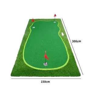 Manufacturers directly supply indoor artificial grass mat putter exerciser golf mobile portable green golf simulation green