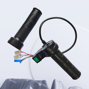 Poignée électrique universelle en <span class=keywords><strong>PVC</strong></span> avec accélérateur rotatif pour kits de remplacement de moteur sans balais de vélo électrique - Product Image 1