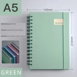 Logo personalizzato 2023 A5 A6 quaderno con copertina rigida spirale settimanale obiettivo mensile diario giornaliero Agenda Agenda quaderni personalizzabili