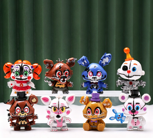 8 figurines miniatures Five Nights at <span class=keywords><strong>Freddy</strong></span> 6ème génération FNAF, jouets, cadeaux, poupées <span class=keywords><strong>de</strong></span> collection, décoration <span class=keywords><strong>de</strong></span> fête - Product Image 1