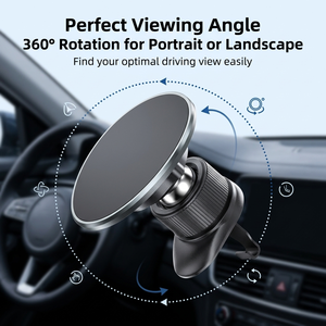 Support magnétique pour téléphone Q25 <span class=keywords><strong>en</strong></span> alliage d'aluminium, aimant N52, anti-vibration, rotation à 360°, <span class=keywords><strong>mini</strong></span>-<span class=keywords><strong>taille</strong></span>, universel, flexible, pliable, pour grille d'aération de voiture, OEM - Product Image 3