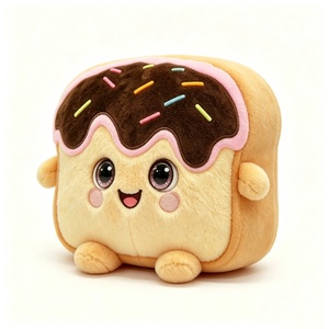Peluche personnalisée en forme de pain grillé, peluche pain, peluche alimentaire, peluche chocolat, animal en peluche pain grillé - Product Image 4