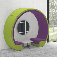 Vente directe usine : Canapé modulaire acoustique moderne en forme d'arc pour bureau, fauteuil lounge et pod de réunion intime