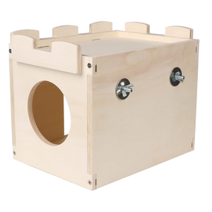 <span class=keywords><strong>Chinchilla</strong></span> Castle Hideout-Hábitat de madera ventilado con diseño de varias puertas para cobayas, erizos y ratones - Product Image 4