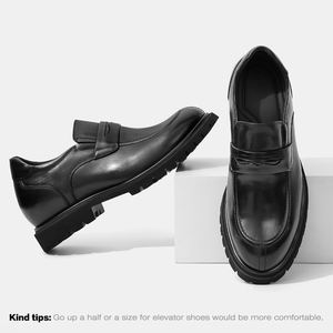 Nuevos zapatos de hombre clásicos hechos a mano de cuero de alta calidad zapatos elevadores altura creciente <span class=keywords><strong>8cm</strong></span> zapatos elevadores mocasines - Product Image 6
