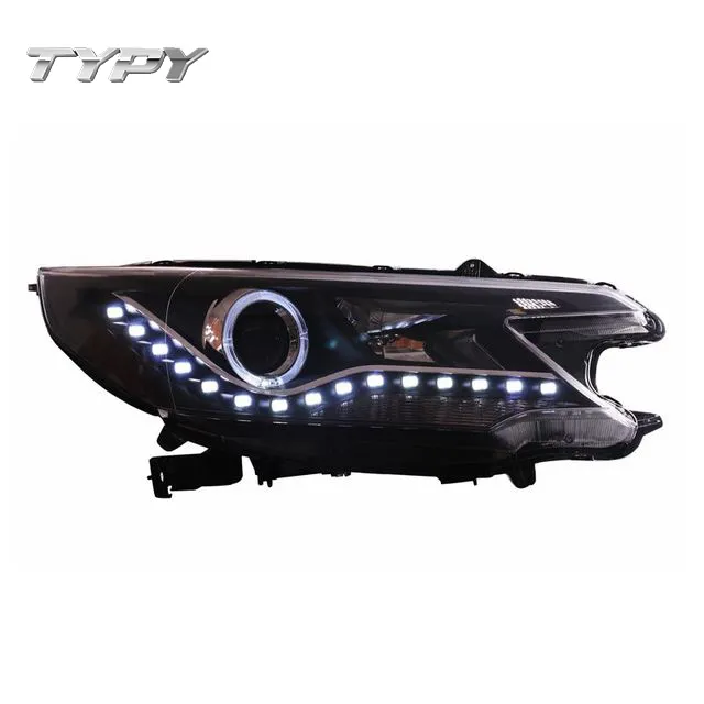 Auto Led Angel Eyes Koplamp Hoofd Lamp Voor Honda Crv 2012 2013 2014 Plug En Play