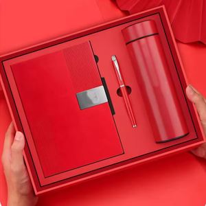 Wholesale Corporate Luxury Gift Items UV Printed Paper <b>Notebook</b> Business Cup Customizable <b>Set</b> with Pen and Bottle - Product Image 3