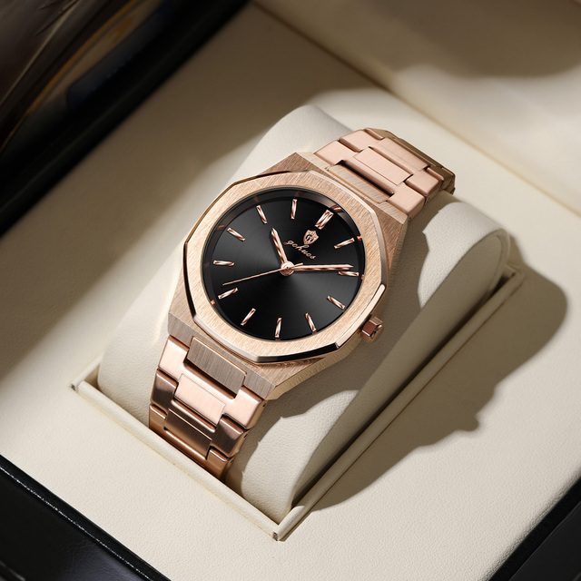 Gohuos 8830 New Trending Premium Custom Men's Quartz Wristwatch Water Resistant Simple Fashionable Male's Clock Daily Use Watch