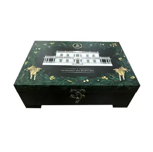 高品質の正方形の形のボックスカスタマイズされたデザインギフト包装ボックス4フィートの金属ロック本の形のボックス