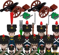 MOC Soldats Médiévaux Guerres Napoléoniennes Briques de Construction Canon Français Russe Armes Militaires Jouets