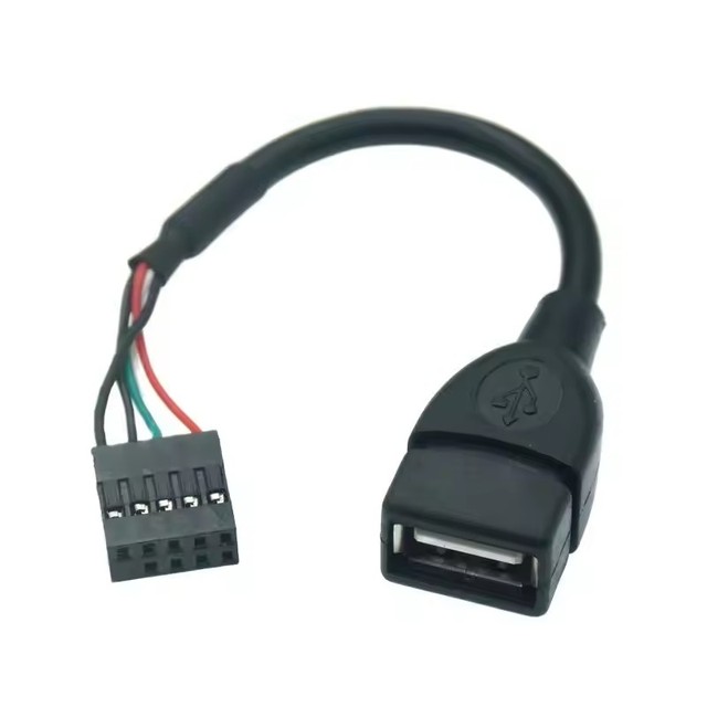 9-pin USB Motherboard Internal Header To USB2.0 Bus Adapter Chassis Built-in 9pin Cable For Computer Desktop Cable