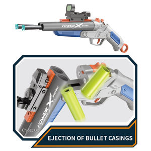 2024 nueva arma escopeta juego al aire libre esponja Pellet EVA pistola de balas blandas pistola de tiro de doble cañón para niños - Product Image 3