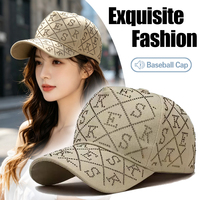 Casquette de baseball unisexe sportive en PVC avec imprimé lettres, 6 panneaux, réglable, tendance printemps-automne, pour couple, style 3D