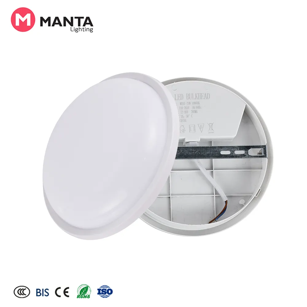 Frame Housing Cover With OEM IP65 Waterproof Ceiling Light 15W 20W Circle Oval Led Moisture-proof Lamp