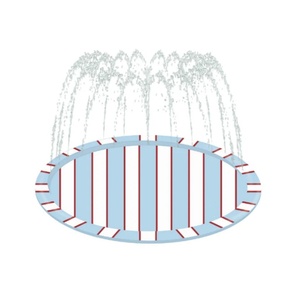 PVC <b>Inflatable</b> Round Stripe Spray Mat 163 CM Water Pad <b>for</b> Kids Summer Playing with Friends Backyard Outdoor - Product Image 2