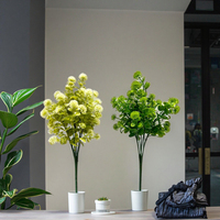 35cm Artificielle En Plastique Vert Fleurs Arbustes Bouquets pour La Décoration De La Maison Graduation Noël Nouvel An Thanksgiving