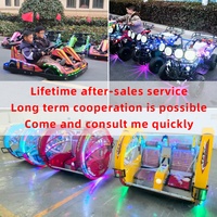 Go Kart Eléctrico Todoterreno Plaza con Ruedas Grandes, Luces y Música, Equipo de Diversión con Batería para Niños Pequeños y Adultos