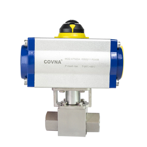 COVNA Fabricant chinois Robinet à bille 3 voies haute pression DN25 1/2'' en acier inoxydable 304 fileté HK56 à action rapide pneumatique - Product Image 5