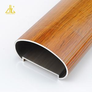 Barandillas con Aspecto de Madera, Barandilla de Escalera Personalizada, Perfiles de Apoyabrazos de Escalera de Aluminio, Pasamanos para Balcón y Exteriores - Product Image 2