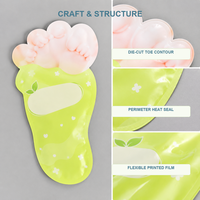 Sachets cosmétiques découpés sur mesure pour soins de la peau, ensemble d'emballages en forme de pochette pour masques faciaux et masques pour les pieds, fournisseur en gros