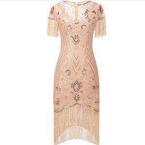 50 15 pièces sur mesure nouveaux Styles femmes des années 1920 dentelle cou Great Gatsby <span class=keywords><strong>robe</strong></span> Sequin Art déco clapet Costume Ecoparty - Product Image 1