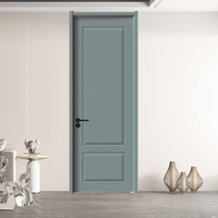 Porte intérieure moderne minimaliste en bois composite avec revêtement CPL, résistante aux rayures et aux déformations, en promotion sur Alibaba