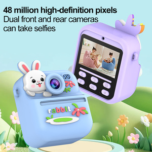 Cámara instantánea para niños (nueva): Impresión de <span class=keywords><strong>fotos</strong></span> instantáneas, cámaras frontales/traseras duales, pantalla HD de 2,4 ", mini portátil, logotipo personalizable - Product Image 5
