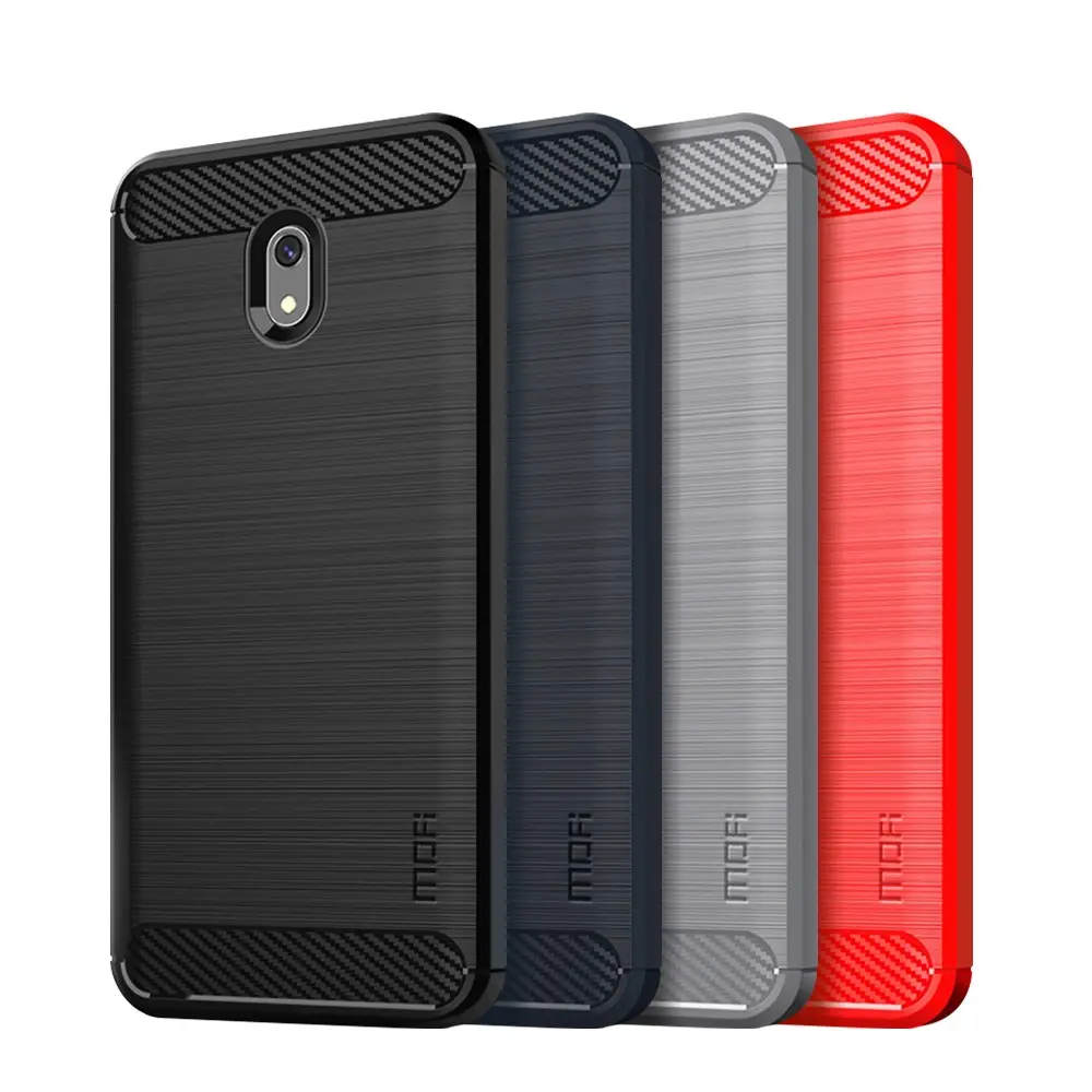 MOFI-funda trasera de TPU con textura de fibra de carbono para Xiaomi Redmi 7A 8A Pro K20 Pro Mi 9T Pro Note 5 7S 7 8 Pro