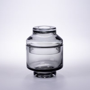 Frasco de vidrio de estilo moderno, transparente, vacío, adecuado para decoración del hogar, vaso para velas aromáticas - Product Image 4