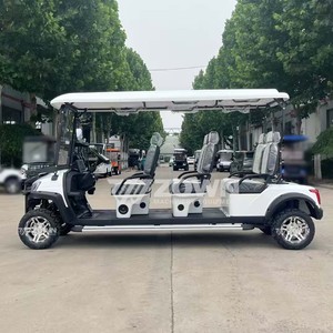 Carrito de Golf de Lujo Bicolor con Parabrisas Delantero Completo y Amortiguador, Carro Utilitario para Villa o Club de Campo - Product Image 5