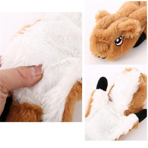 Giocattoli di peluche per <span class=keywords><strong>cani</strong></span> striduli senza ripieno forme di <span class=keywords><strong>agnello</strong></span>, lupo, volpe e scoiattolo, giocattoli per animali domestici resistenti alla masticazione per cuccioli - Product Image 3