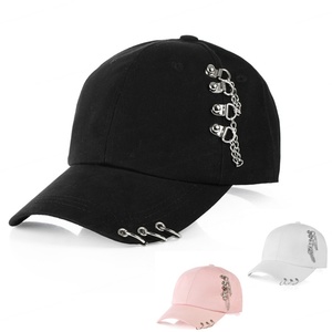 2023 chaîne casquette de Baseball Hip Pop métal lettres Snapback chapeaux anneau chaîne Baseball chapeau métal anneau fer cerceau chaîne Hip Hop chapeau - Product Image 4