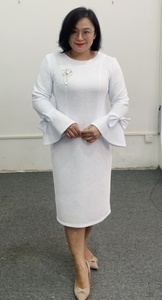 Robe de bureau élégante pour femmes, fabriquée en Turquie, robe maxi grande taille, robe décontractée pour l'église - Product Image 2
