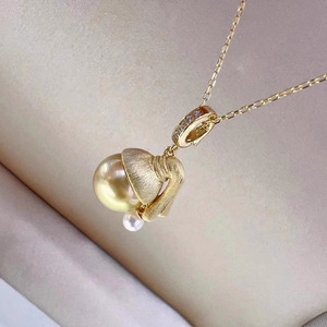 Pendentif DIY en argent S925 avec perles rondes de 5 à 12 mm, support de collier pour fille 31062, pendentifs et breloques DIY vides pour perles - Product Image 4