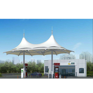 Structure de carport extérieur à membrane tendue en PVDF, structure métallique Q235, abri de stationnement, tente de carport - Product Image 6