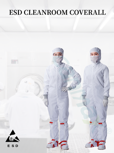 ESD sản phẩm chống tĩnh điện Áo khoác phòng thí nghiệm nhà máy thực phẩm tái sử dụng thiết bị điện tử đồng phục bụi miễn phí Coverall bảo hộ lao động phòng sạch làm việc quần áo - Product Image 4