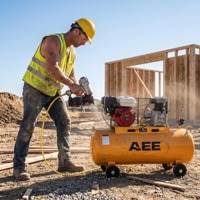 Industrial Portable Compresor De Aire 50 100 Litros Gasoline Engine ITALY TYPE 2065 Pump diesel air Compressor Machine