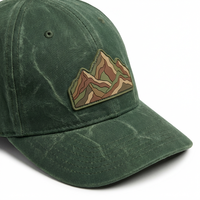 Casquettes de papa non structurées à 6 panneaux pour activités de plein air, en toile cirée et Oxford, avec patch PVC feuille, visière courbée, style vintage et sportif