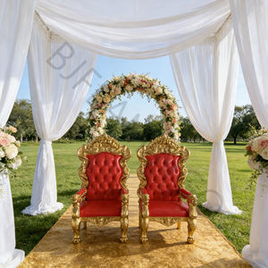 Silla de Trono de Lujo para Niños, Modelo BJFlamingo Dorado, Tamaño Pequeño King Size, Respaldo Alto, de Madera, Económica y Duradera, Ideal para Fiestas de Cumpleaños - Product Image 5