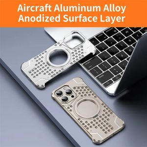 עיצוב יוקרתי במקרה טלפון אלומיניום עבור iphone pro & 15 עם ציפוי חום חסינת עשן מגנטי - Product Image 2