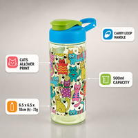 Bottiglia d'Acqua in Plastica da 500ml con Coperchio in PET, Accessorio per Bevande per Bambini, Vendita Diretta all'Ingrosso