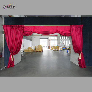 Chuyên Nghiệp Hiện Đại di động <span class=keywords><strong>PODIUM</strong></span> Curtain triển lãm thương mại Backdrop hiển thị lối vào tổ chức sự kiện LED stands vải - Product Image 6