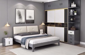 Set di Mobili Semplici e Moderni per Camera da Letto in Legno per Hotel a 5 Stelle Letto Matrimoniale King Size - Product Image 6