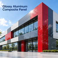 Panneau composite en aluminium blanc nacré brillant de 3 mm 1220x2440 mm pour les murs de réception d'hôtel