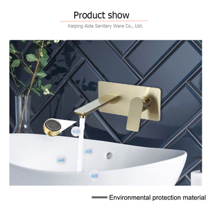 Vendite calde Cina Produttore Spazzolato A Mano In Oro Spazzolato Oro Lavandino del <span class=keywords><strong>Bagno</strong></span> E <span class=keywords><strong>Lavabo</strong></span> Faucetss Miscelatori <span class=keywords><strong>Rubinetti</strong></span> Dell'acqua - Product Image 2