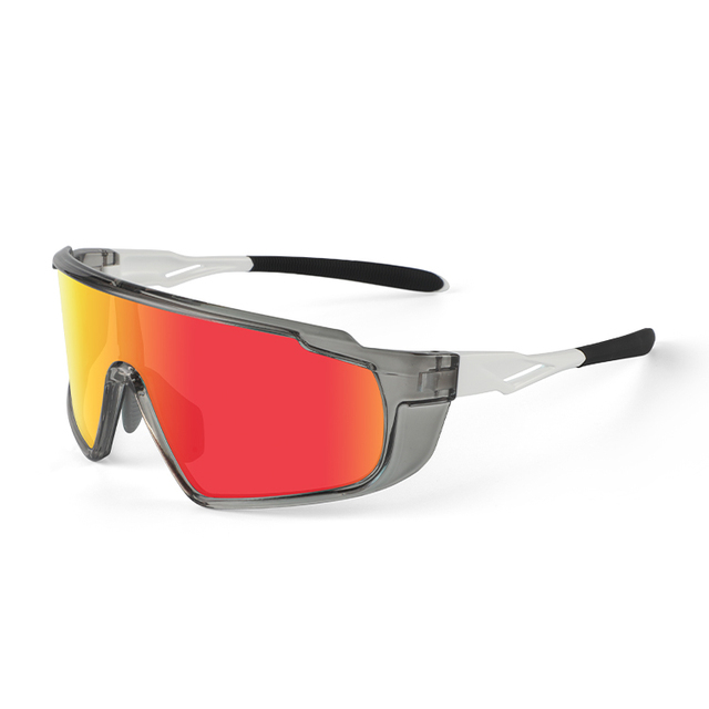 New Custom logo Cricket Glasses Uv400 protection Safety Mirror Riding Bicycle Sunglasses with Wrap Shield for Cycling