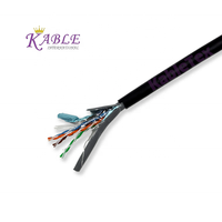KableTex Cat5e 24AWG LSZH Cable de red BC MultiLAN F/UTP Cables de comunicación de doble chaqueta