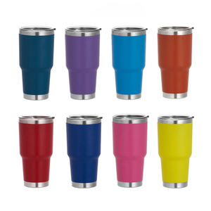 Gobelet isotherme en acier inoxydable de 30 onces sans BPA avec logo personnalisé, isolation sous vide de 6 à 12 heures, gravure laser or rouge - Product Image 3